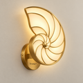 Orvelliqa™ Golden Nautilus Shell Wall Sconce - image 1