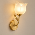Orvelliqa™ Golden Tulip Glass Wall Sconce - image 1