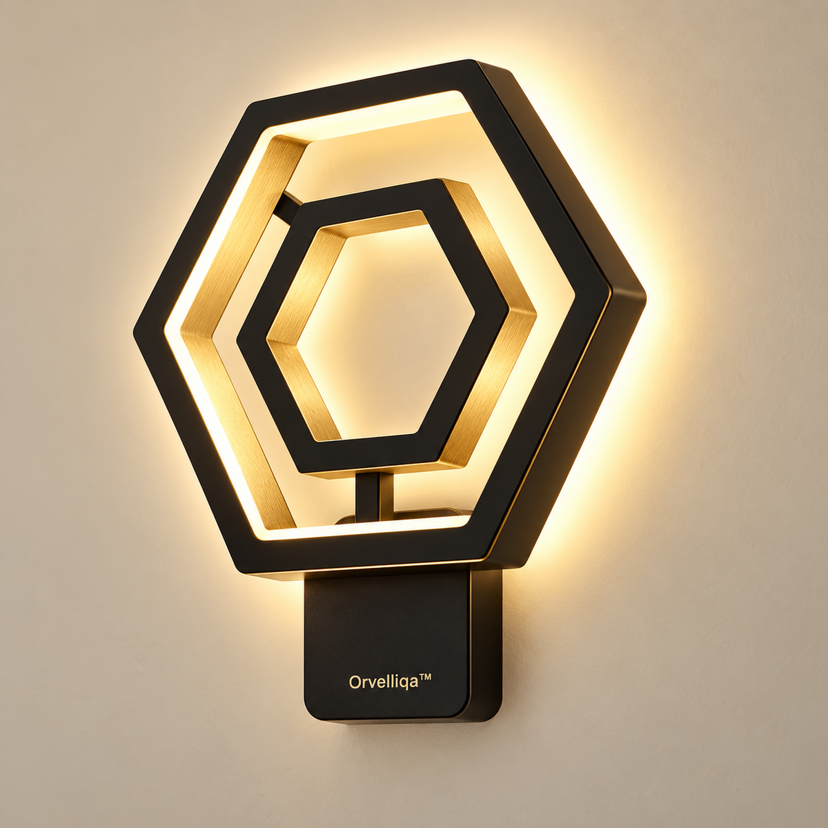 Orvelliqa™ Geometric Hexagon Wall Lamp - image 1