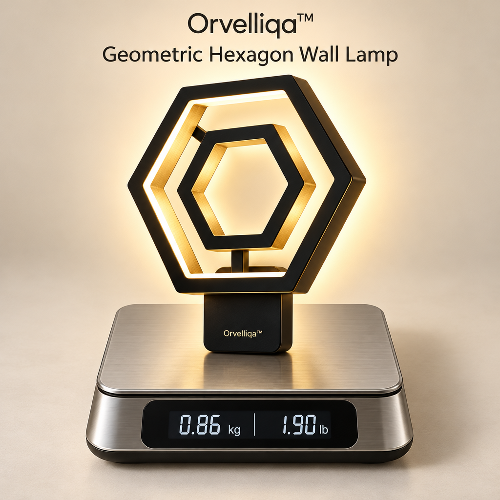 Orvelliqa™ Geometric Hexagon Wall Lamp - image 4