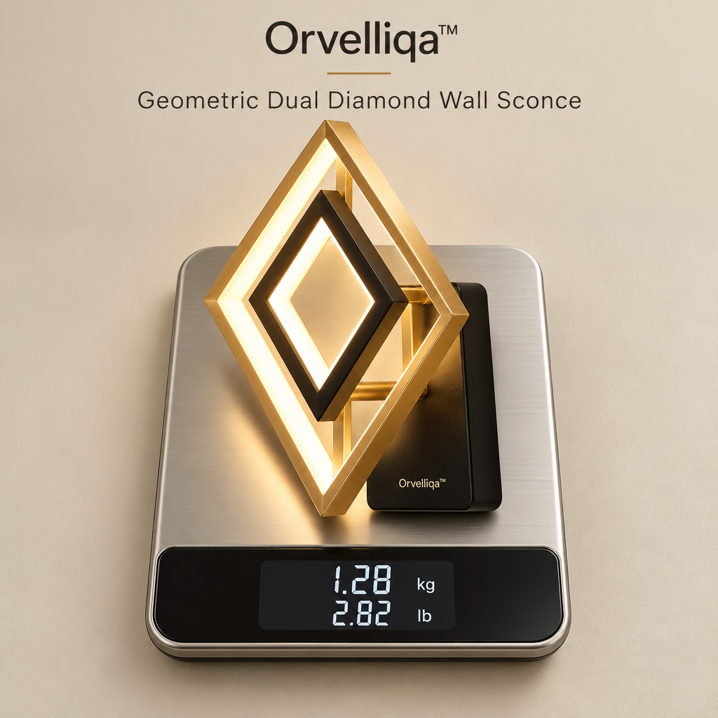 Orvelliqa™ Geometric Dual Diamond Wall Sconce - image 4