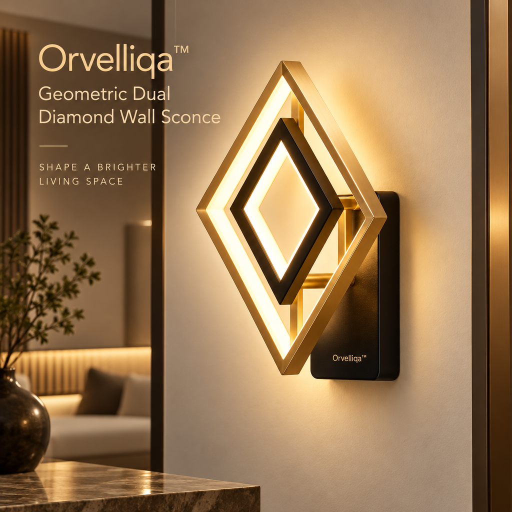 Orvelliqa™ Geometric Dual Diamond Wall Sconce - image 5