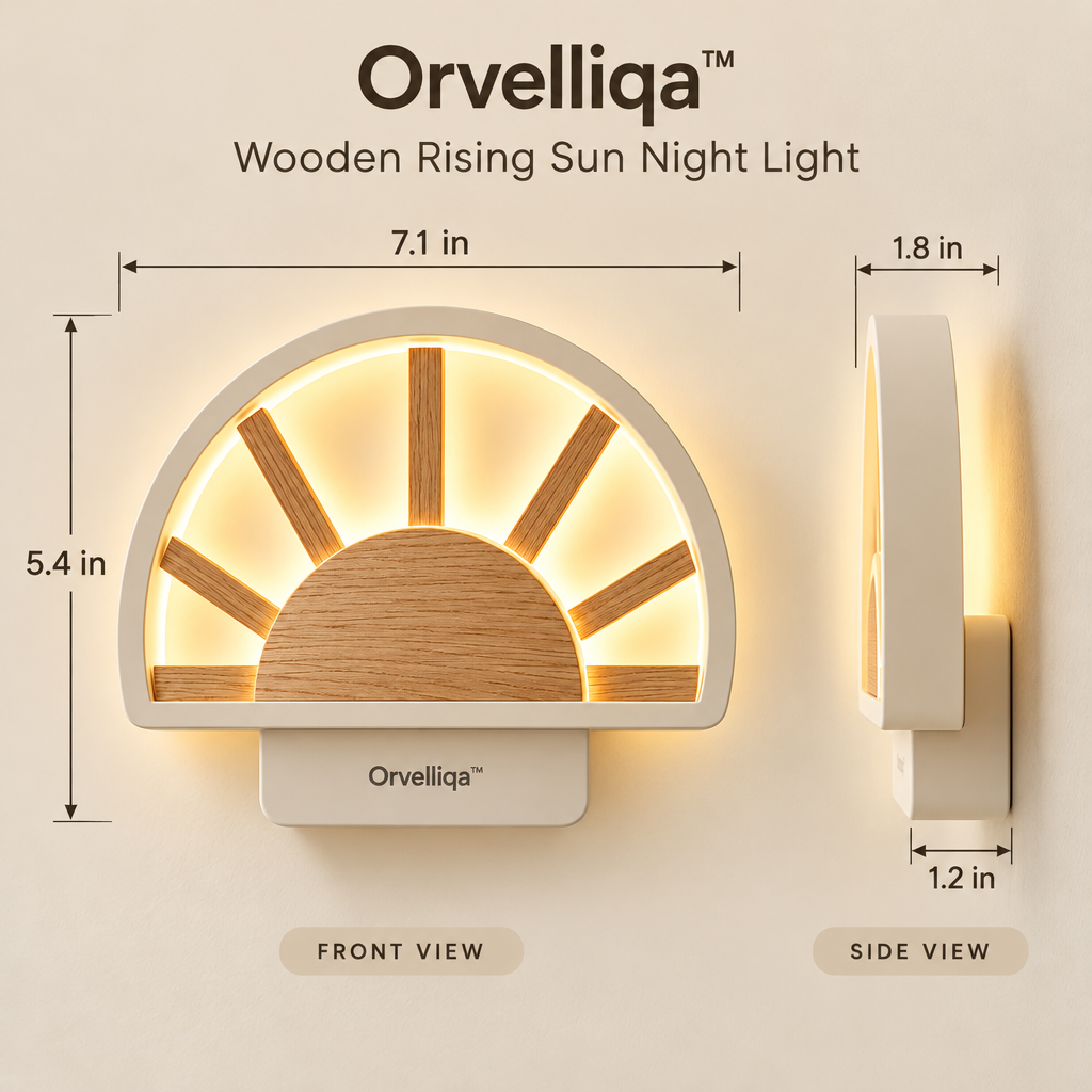 Orvelliqa™ Wooden Rising Sun Night Light - image 2