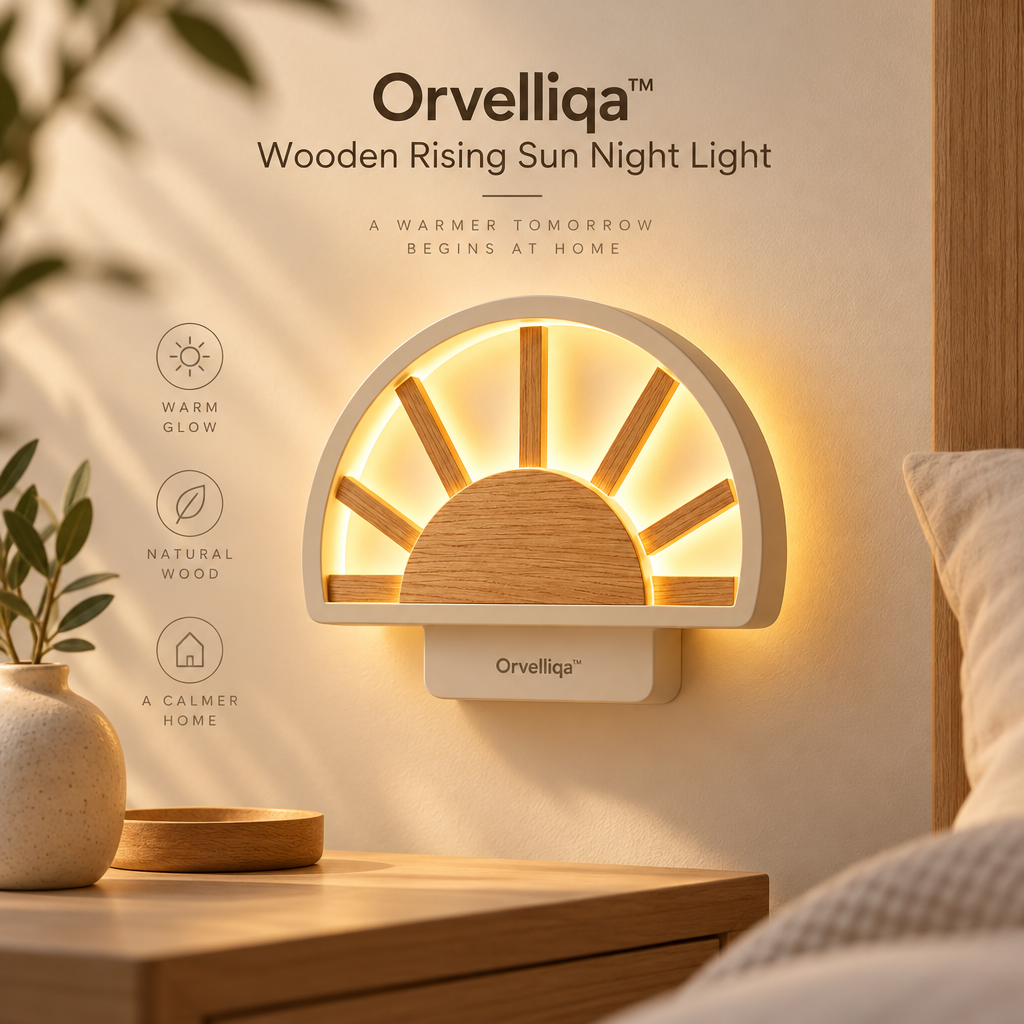 Orvelliqa™ Wooden Rising Sun Night Light - image 5