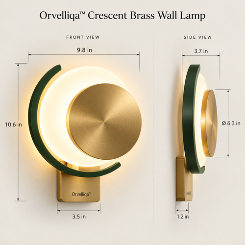 Orvelliqa™ Crescent Brass Wall Lamp - image 2