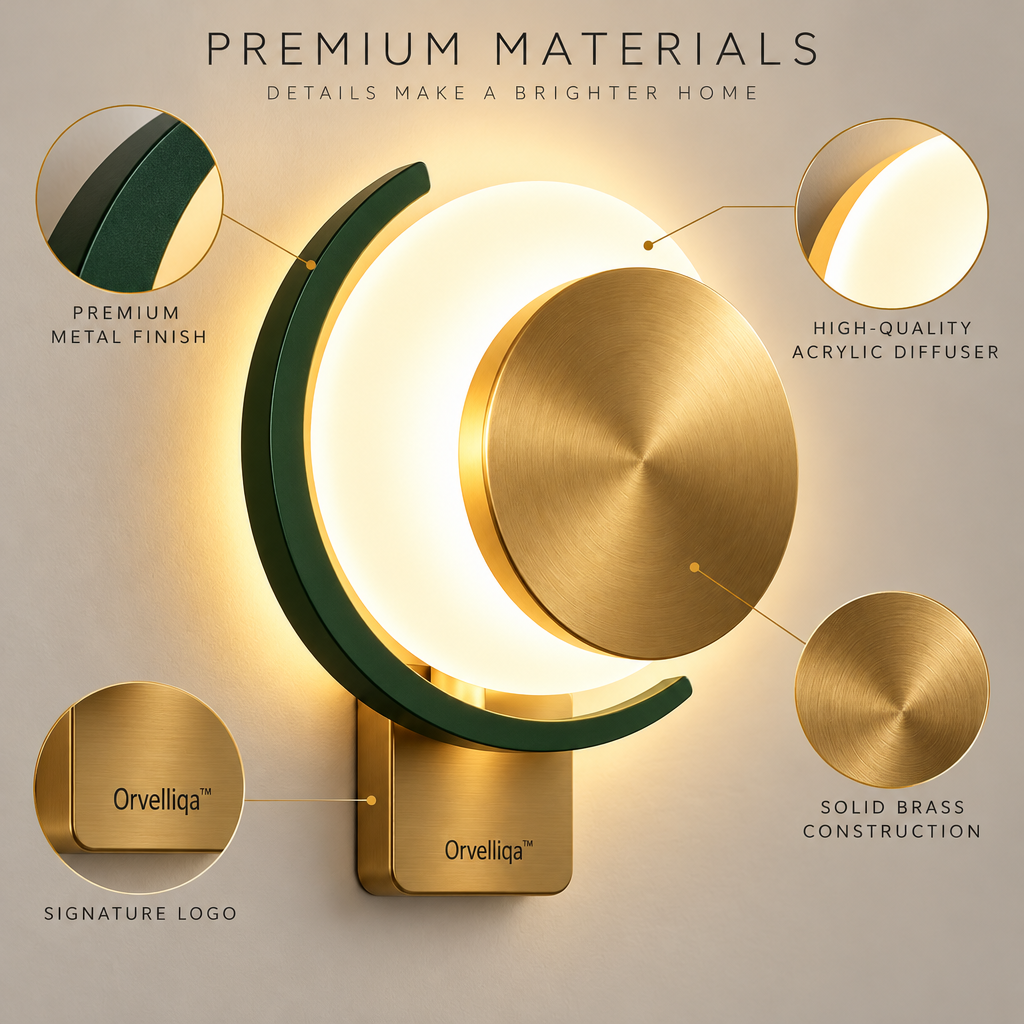 Orvelliqa™ Crescent Brass Wall Lamp - image 3