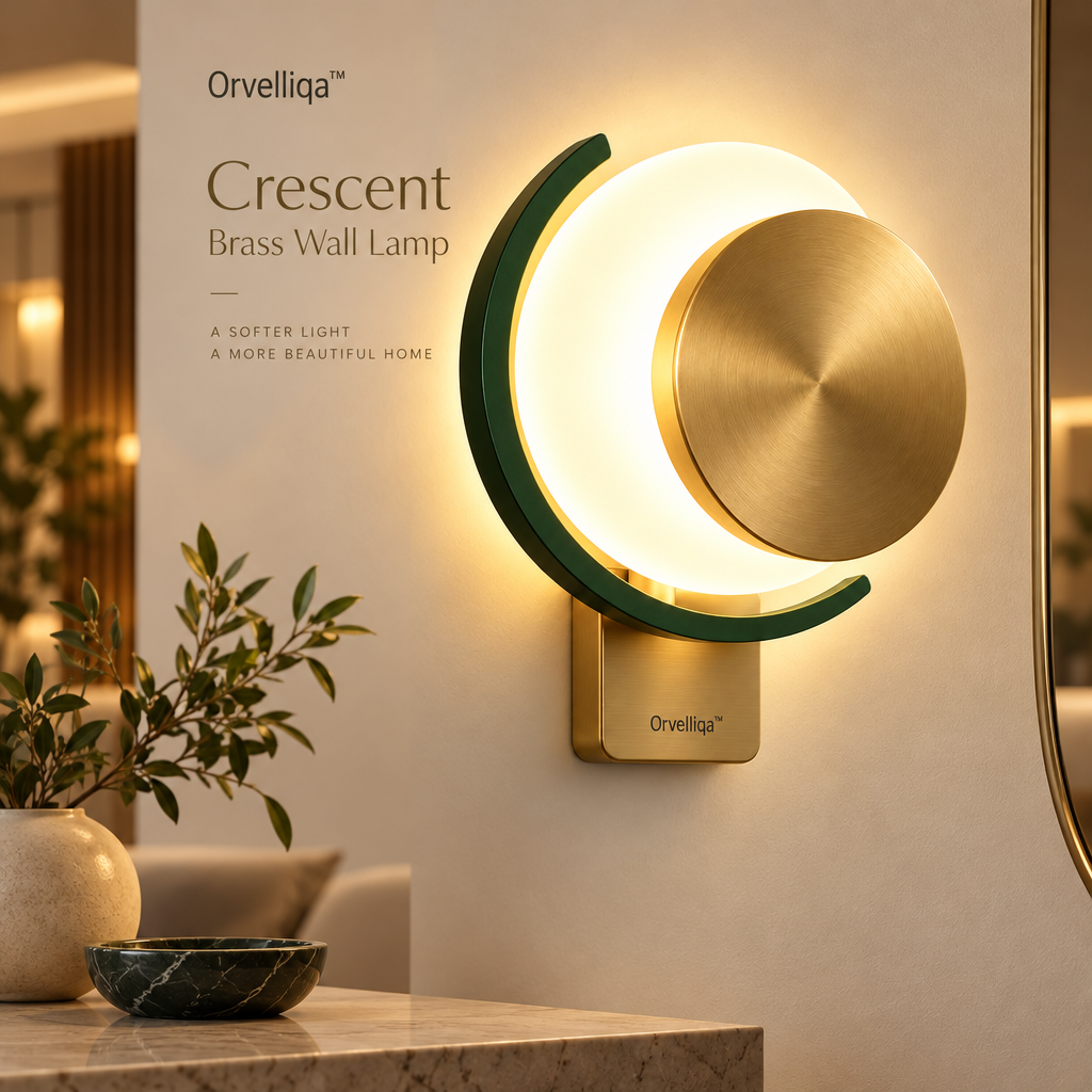 Orvelliqa™ Crescent Brass Wall Lamp - image 5