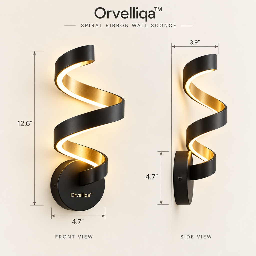 Orvelliqa™ Spiral Ribbon Wall Sconce - image 2