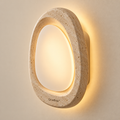 Orvelliqa™ Natural Travertine Egg Wall Lamp - image 1
